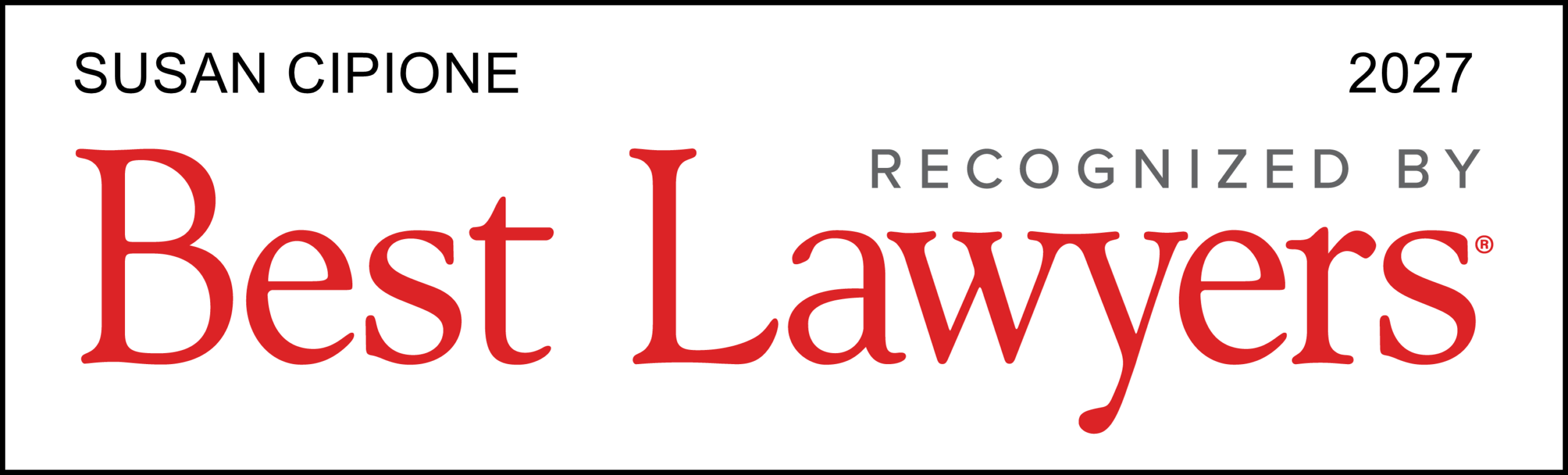 Best Lawyers 2027 - Susan Cipione